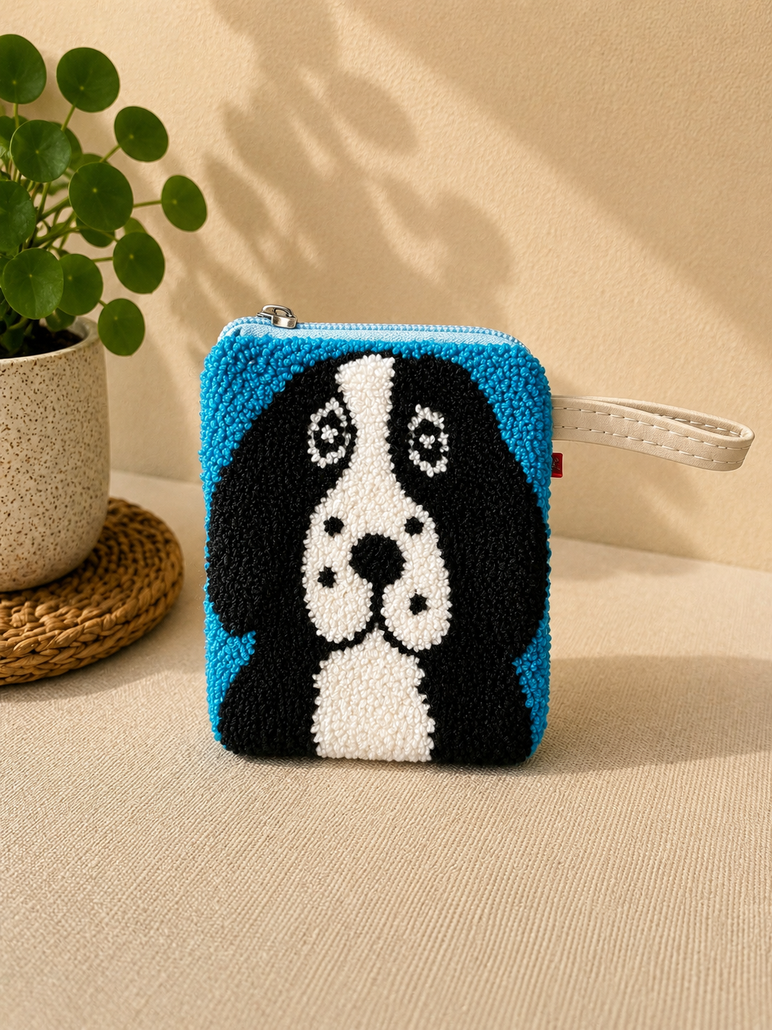 Handmade Punch Needle Pet SMALL Coin Purse – Cute Dog & Cat Zipper Pouch, Tufted Animal Mini Wallet (Copy)