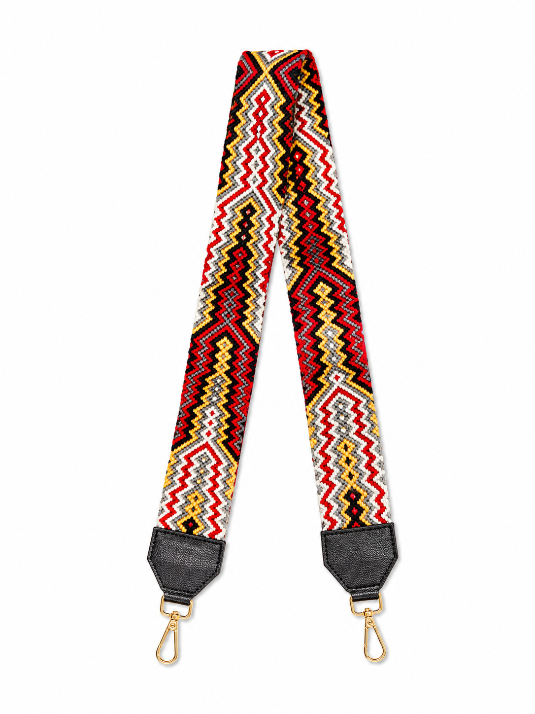 Handmade Wayuu Bag Strap – Crimson Heritage