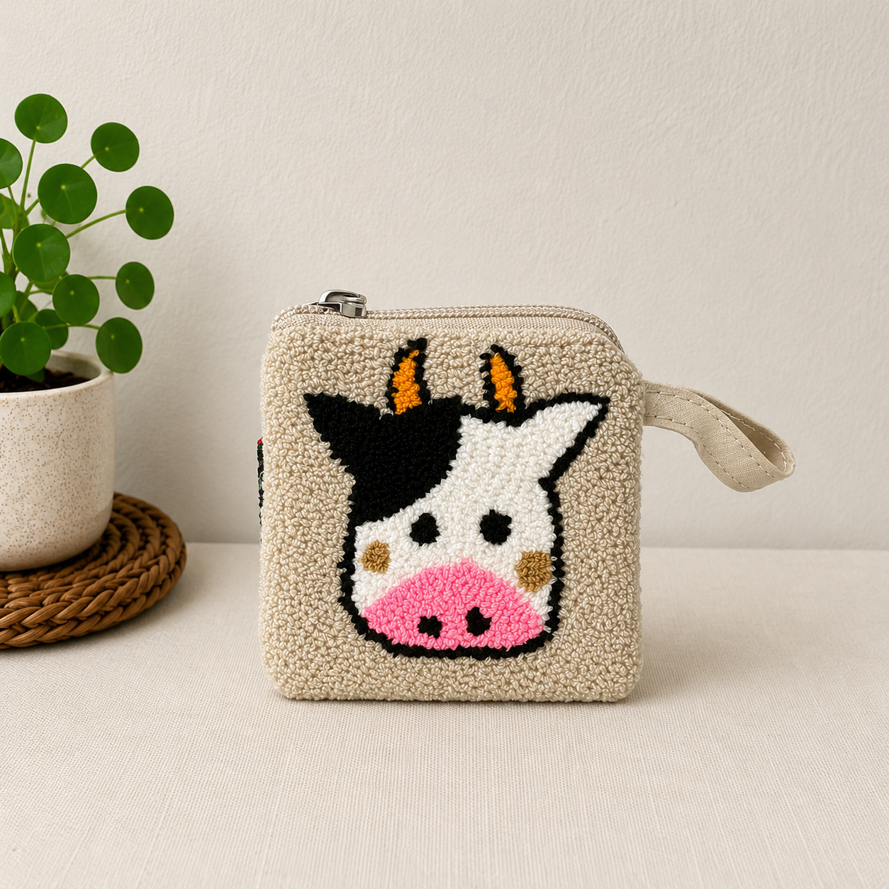 Handmade Zoo Animal Figures SMALL Coin Purse Collection – Elephant, Panda, Penguin, Fox & Hippo Mini Zipper Wallets (Copy)
