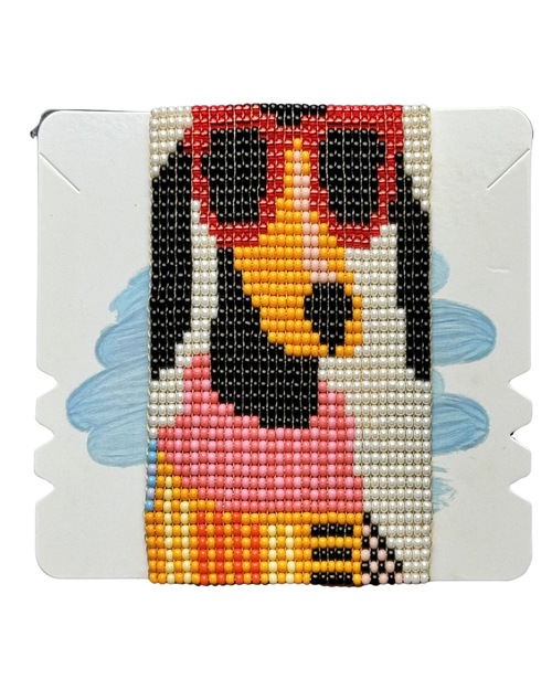 Handmade Beaded Dog Bracelet | Artisan Woven Czech Seed Bead Bracelet