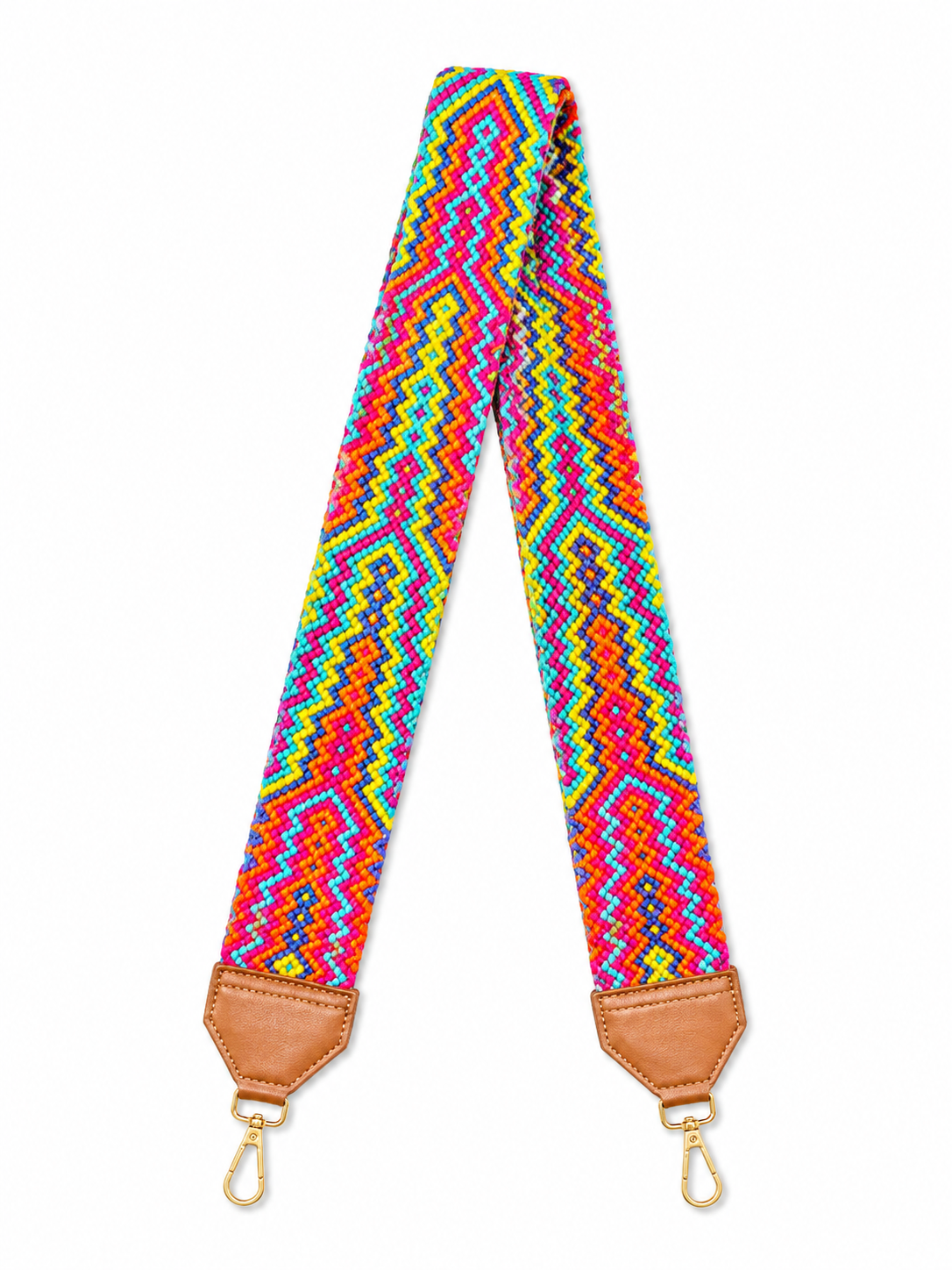 Handmade Wayuu Bag Strap – Crimson Heritage