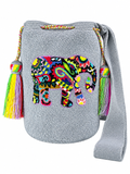 Mosaic Elephant Artisan Bucket Bag