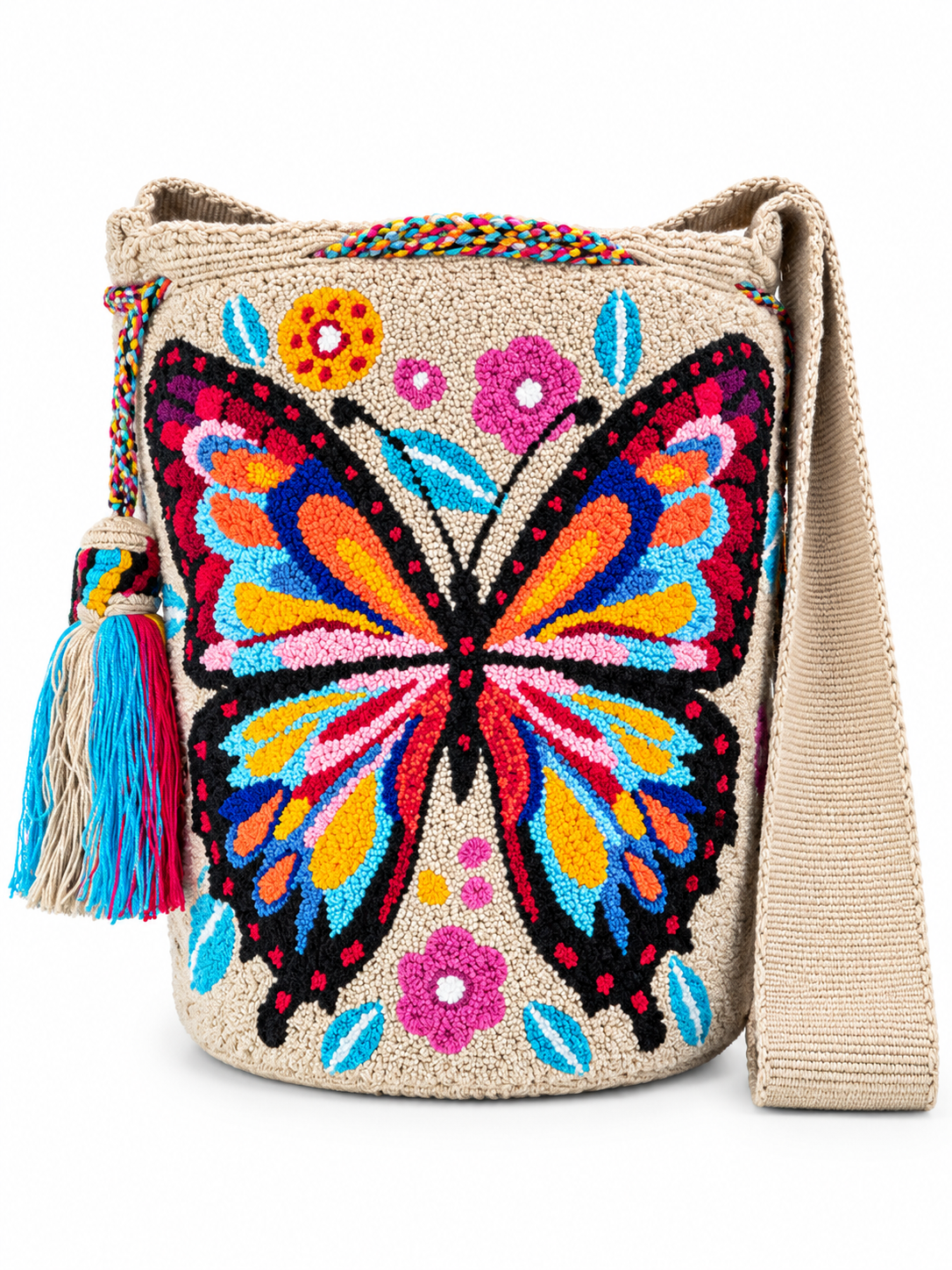 Butterfly Garden Artisan Bucket Bag