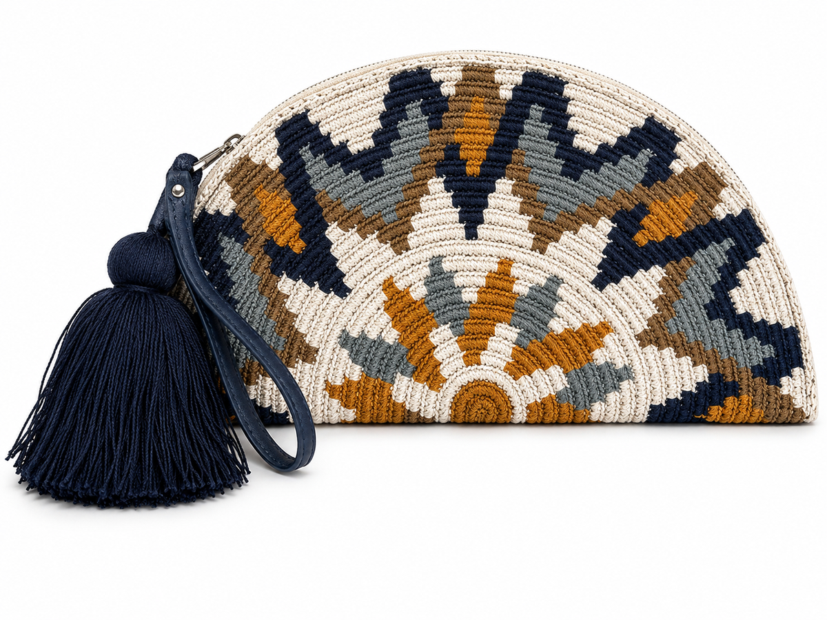 Wayuu Heritage Half-Moon Clutch