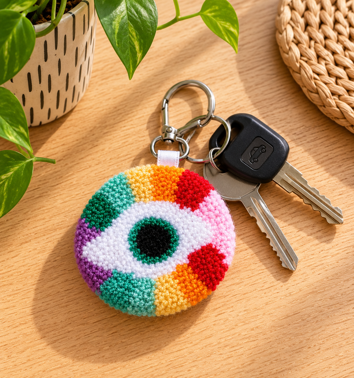 Handmade Crochet Keychain Charm – Artisan Collectible Series