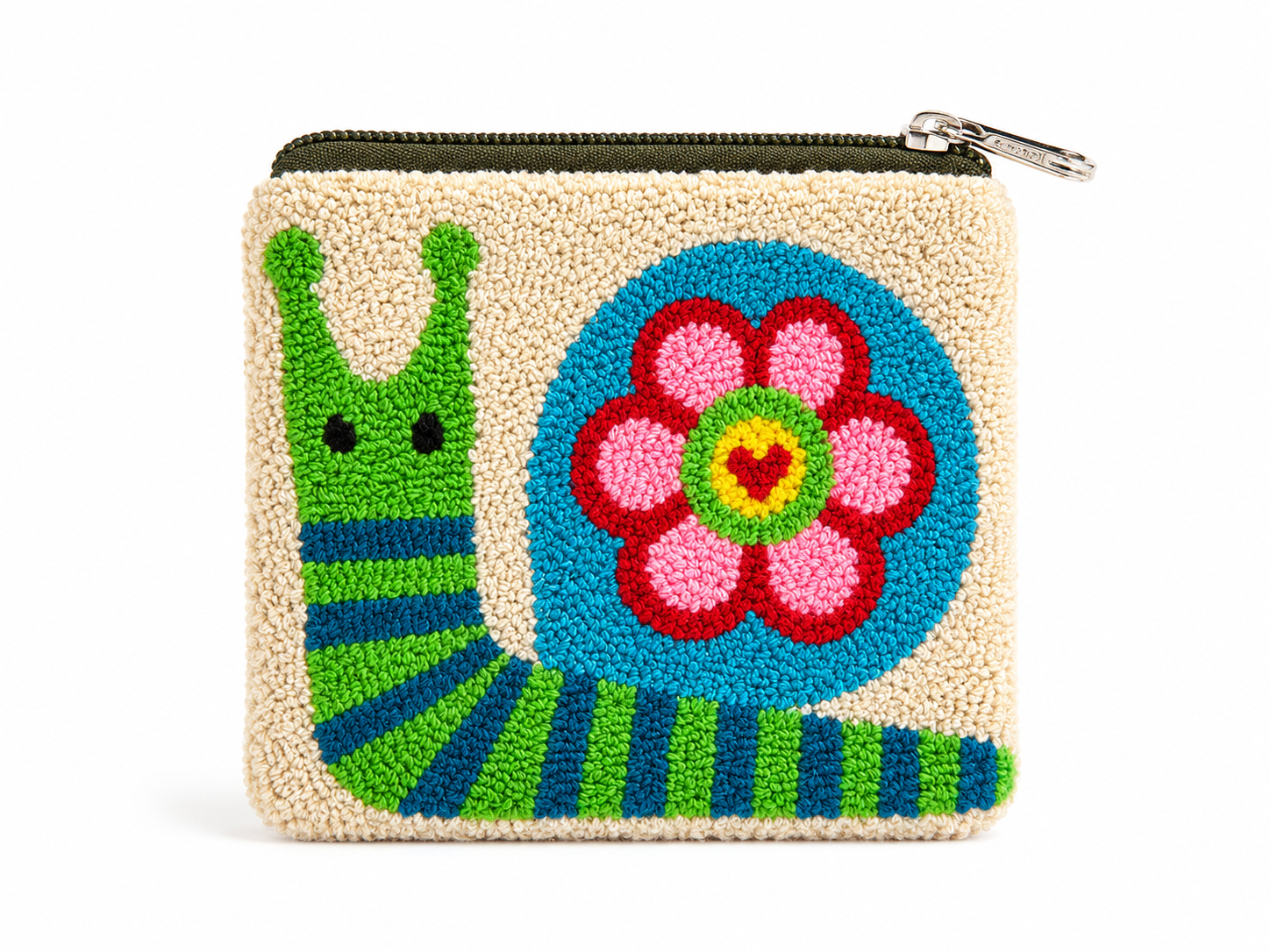 Handmade Wayuu Floral Mini Pouch – Artisan Crochet Zipper Wallet