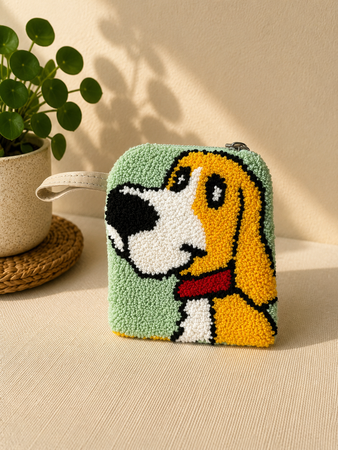 Handmade Punch Needle Pet SMALL Coin Purse – Cute Dog & Cat Zipper Pouch, Tufted Animal Mini Wallet (Copy)