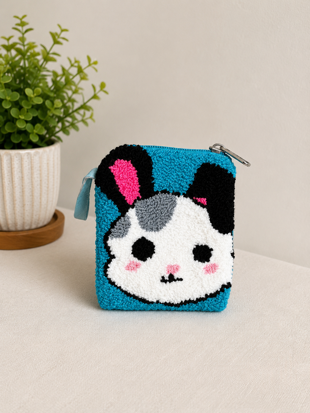 Handmade Zoo Animal Figures SMALL Coin Purse Collection – Elephant, Panda, Penguin, Fox & Hippo Mini Zipper Wallets (Copy)