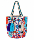 Mochilón Playera – Geometric Wayuu Tote
