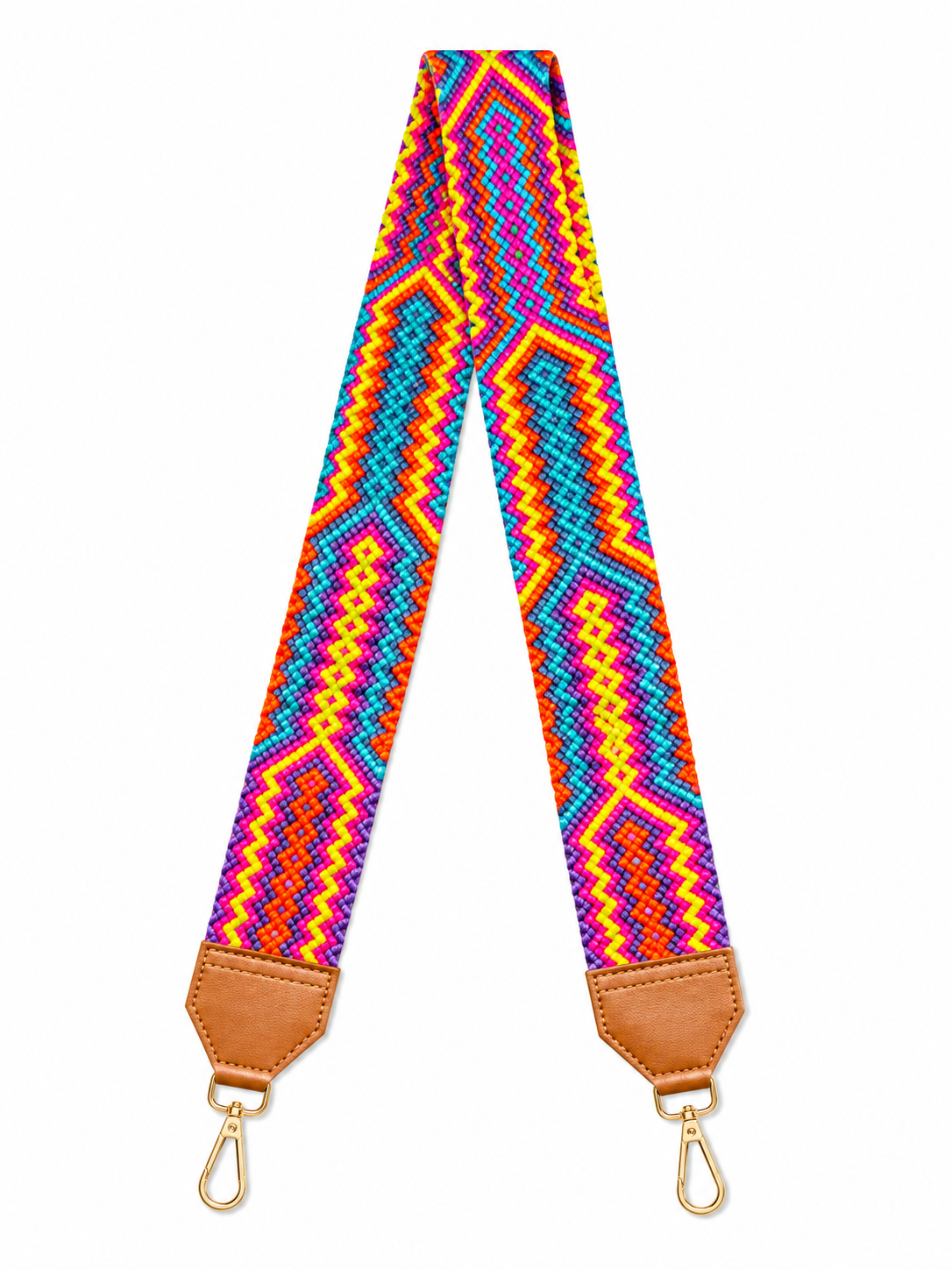 Handmade Wayuu Bag Strap – Crimson Heritage