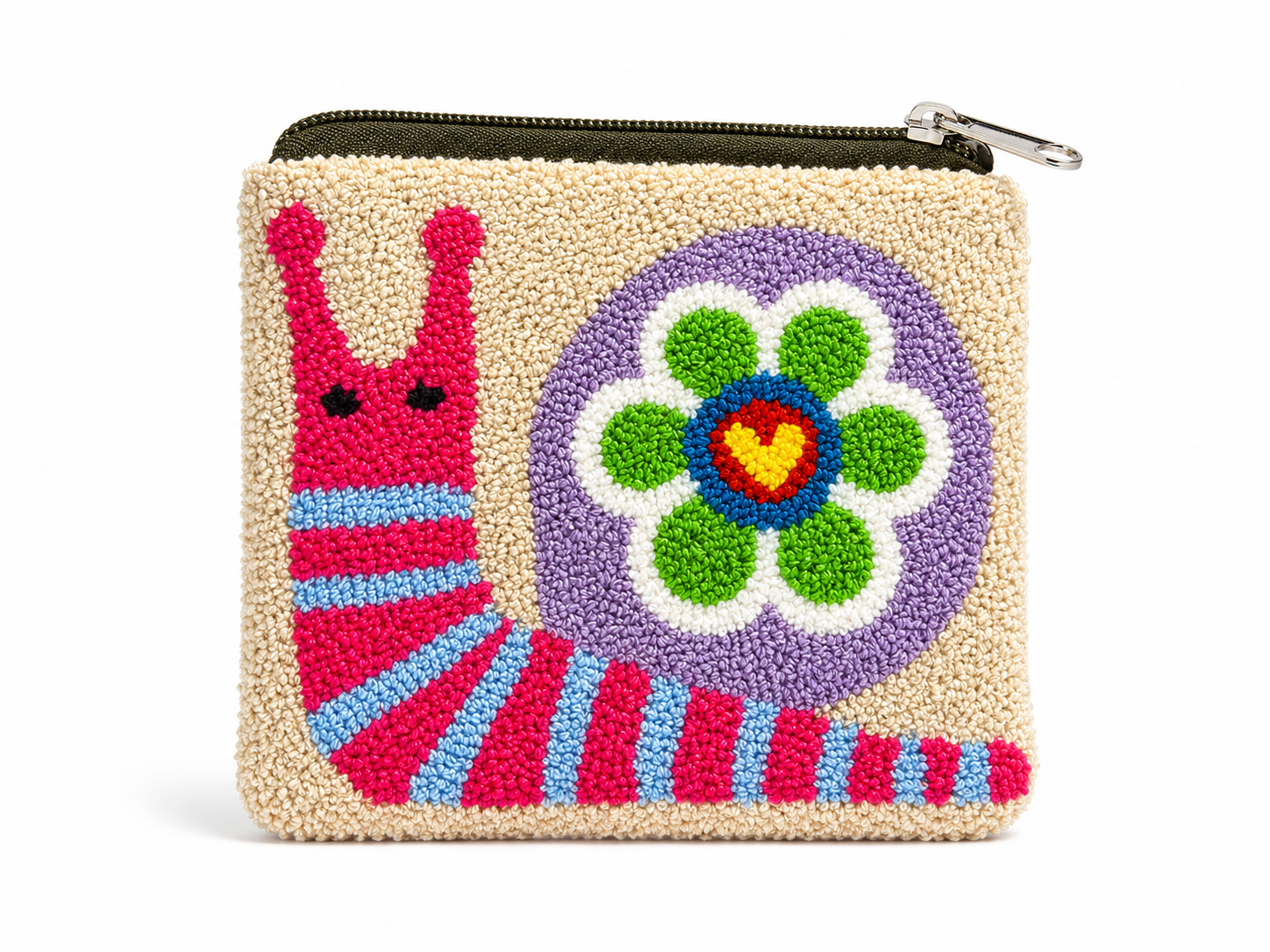 Handmade Wayuu Floral Mini Pouch – Artisan Crochet Zipper Wallet