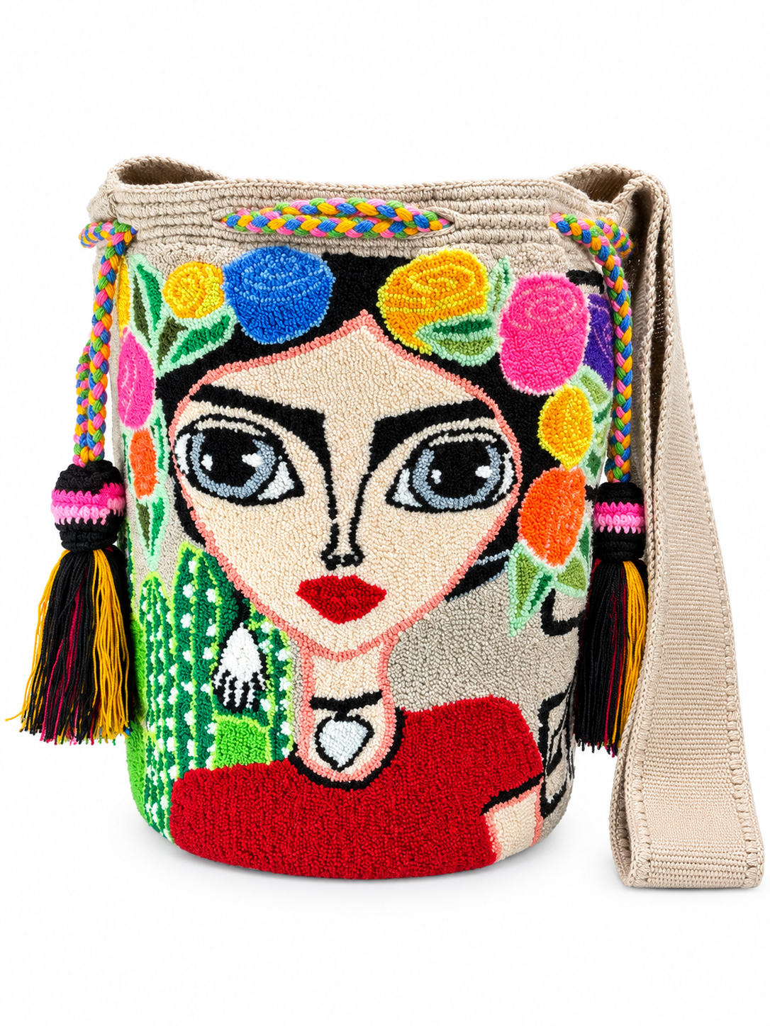 Frida Desert Garden Artisan Bucket Bag