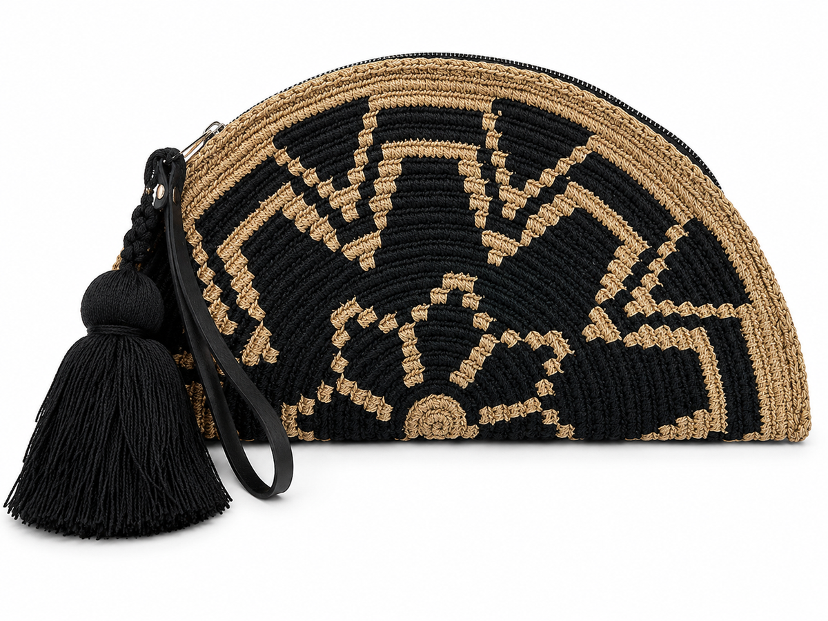 Wayuu Heritage Half-Moon Clutch