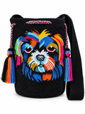Colorful Pup Artisan Bucket Bag