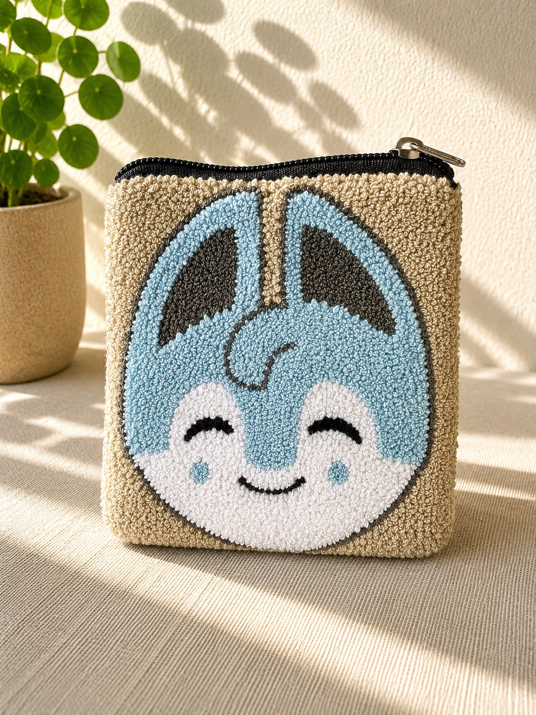 Handmade Farm Animal & Butterfly Tufted Coin Purse – Cute Zipper Pouch Collection, Artisan Plush Wallet