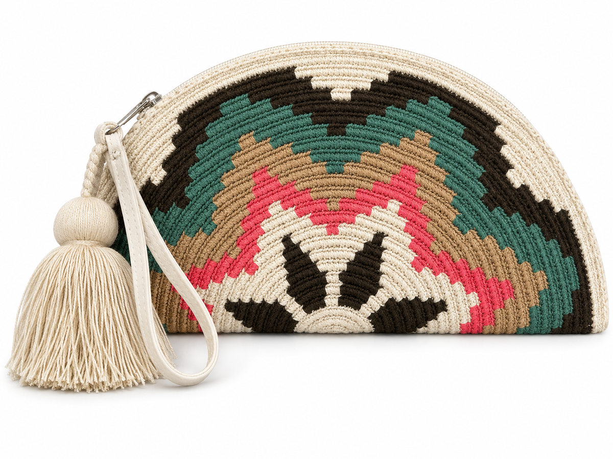 Wayuu Heritage Half-Moon Clutch