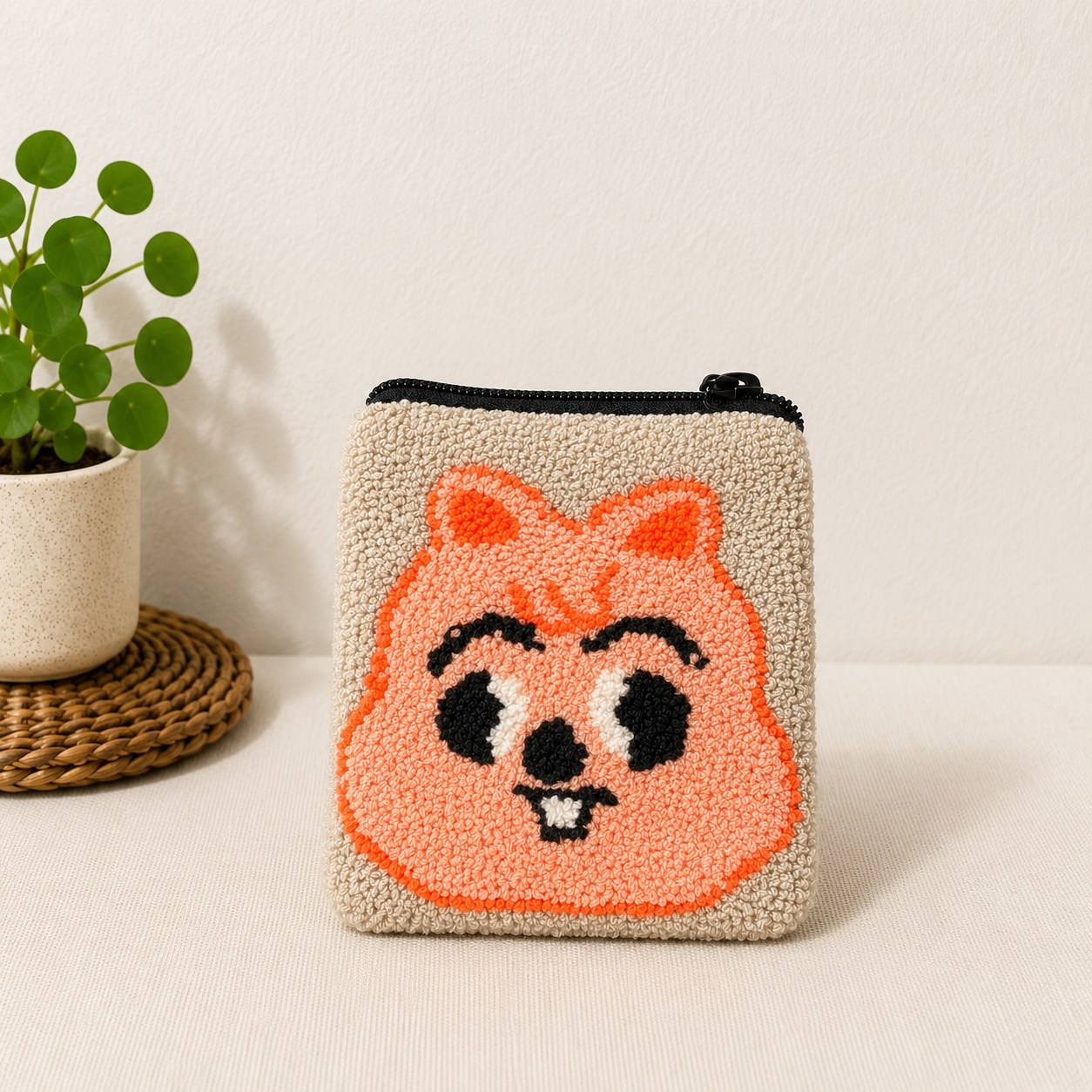 Handmade Zoo Animal Figures Coin Purse Collection – Elephant, Panda, Penguin, Fox & Hippo Mini Zipper Wallets