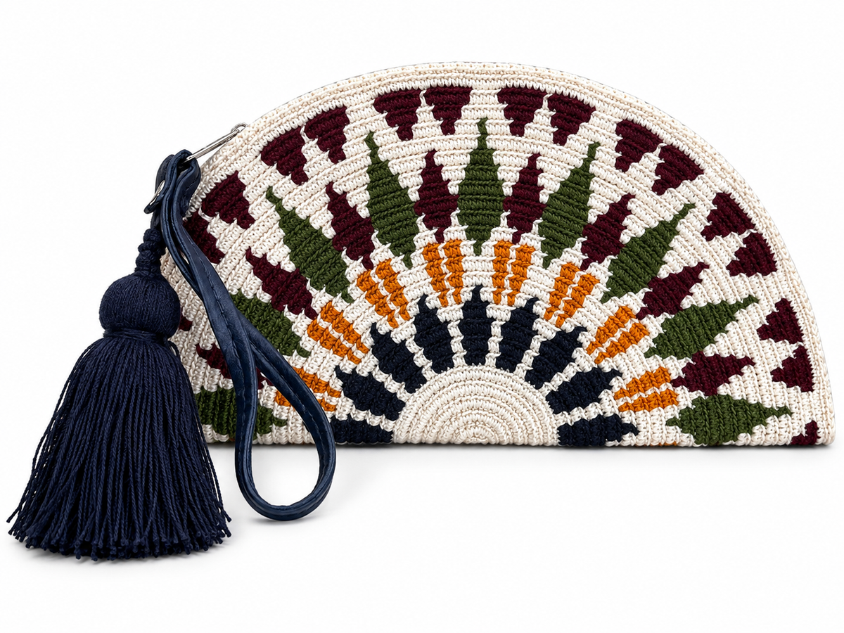 Wayuu Heritage Half-Moon Clutch