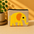 Handmade Zoo Animal Figures Coin Purse Collection – Elephant, Panda, Penguin, Fox & Hippo Mini Zipper Wallets
