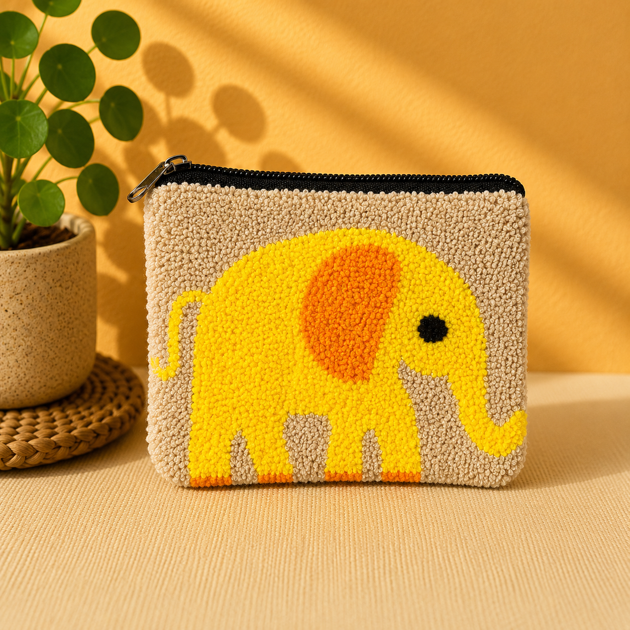 Handmade Zoo Animal Figures Coin Purse Collection – Elephant, Panda, Penguin, Fox & Hippo Mini Zipper Wallets