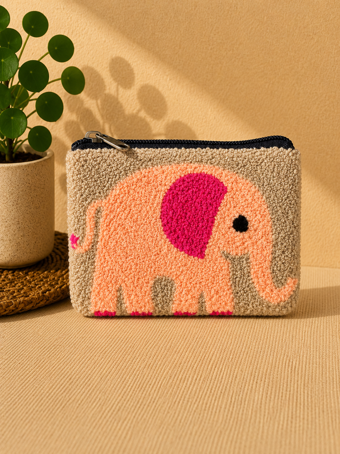 Handmade Zoo Animal Figures Coin Purse Collection – Elephant, Panda, Penguin, Fox & Hippo Mini Zipper Wallets