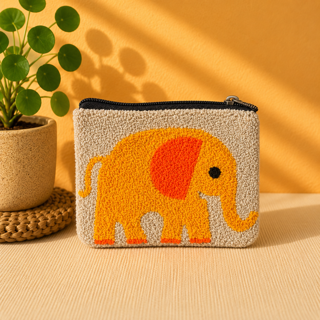 Handmade Zoo Animal Figures Coin Purse Collection – Elephant, Panda, Penguin, Fox & Hippo Mini Zipper Wallets