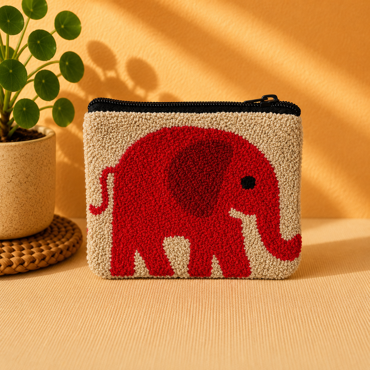 Handmade Zoo Animal Figures Coin Purse Collection – Elephant, Panda, Penguin, Fox & Hippo Mini Zipper Wallets