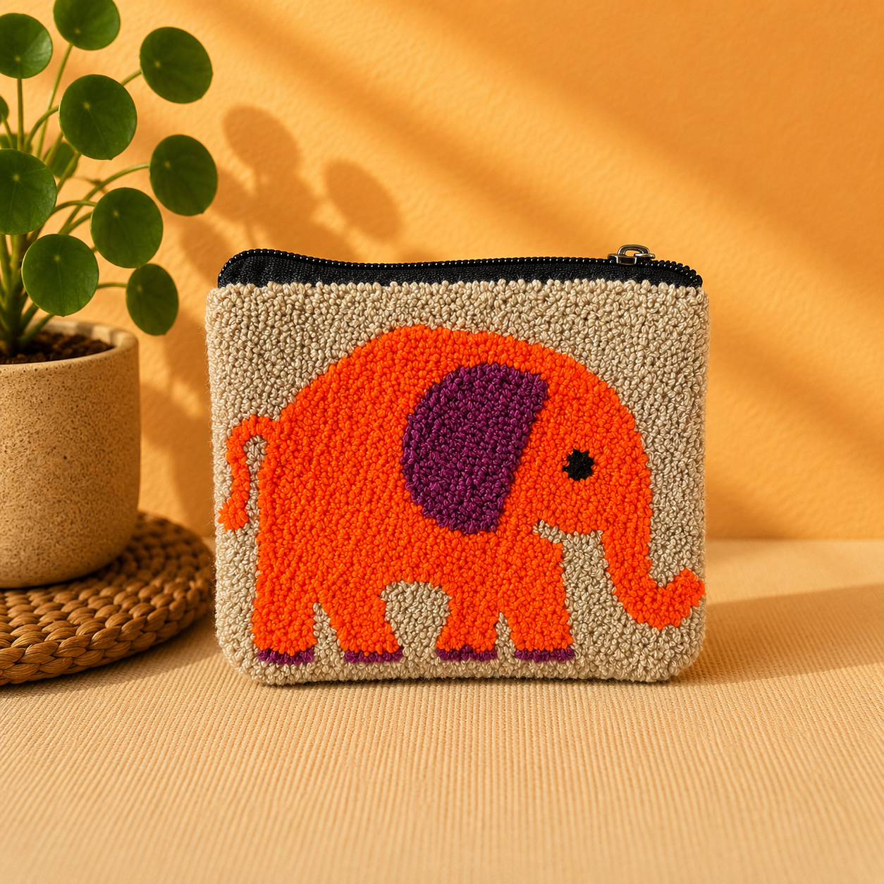 Handmade Zoo Animal Figures Coin Purse Collection – Elephant, Panda, Penguin, Fox & Hippo Mini Zipper Wallets