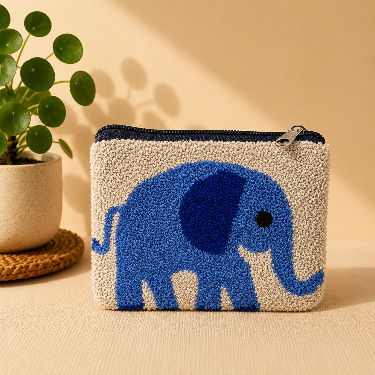 Handmade Zoo Animal Figures Coin Purse Collection – Elephant, Panda, Penguin, Fox & Hippo Mini Zipper Wallets