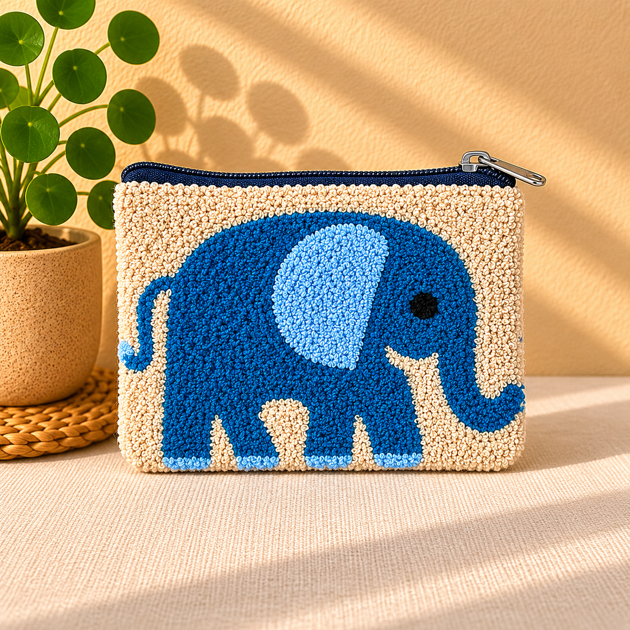 Handmade Zoo Animal Figures Coin Purse Collection – Elephant, Panda, Penguin, Fox & Hippo Mini Zipper Wallets