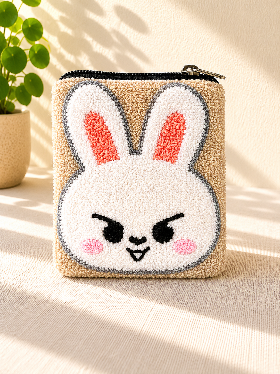 Handmade Farm Animal & Butterfly Tufted Coin Purse – Cute Zipper Pouch Collection, Artisan Plush Wallet