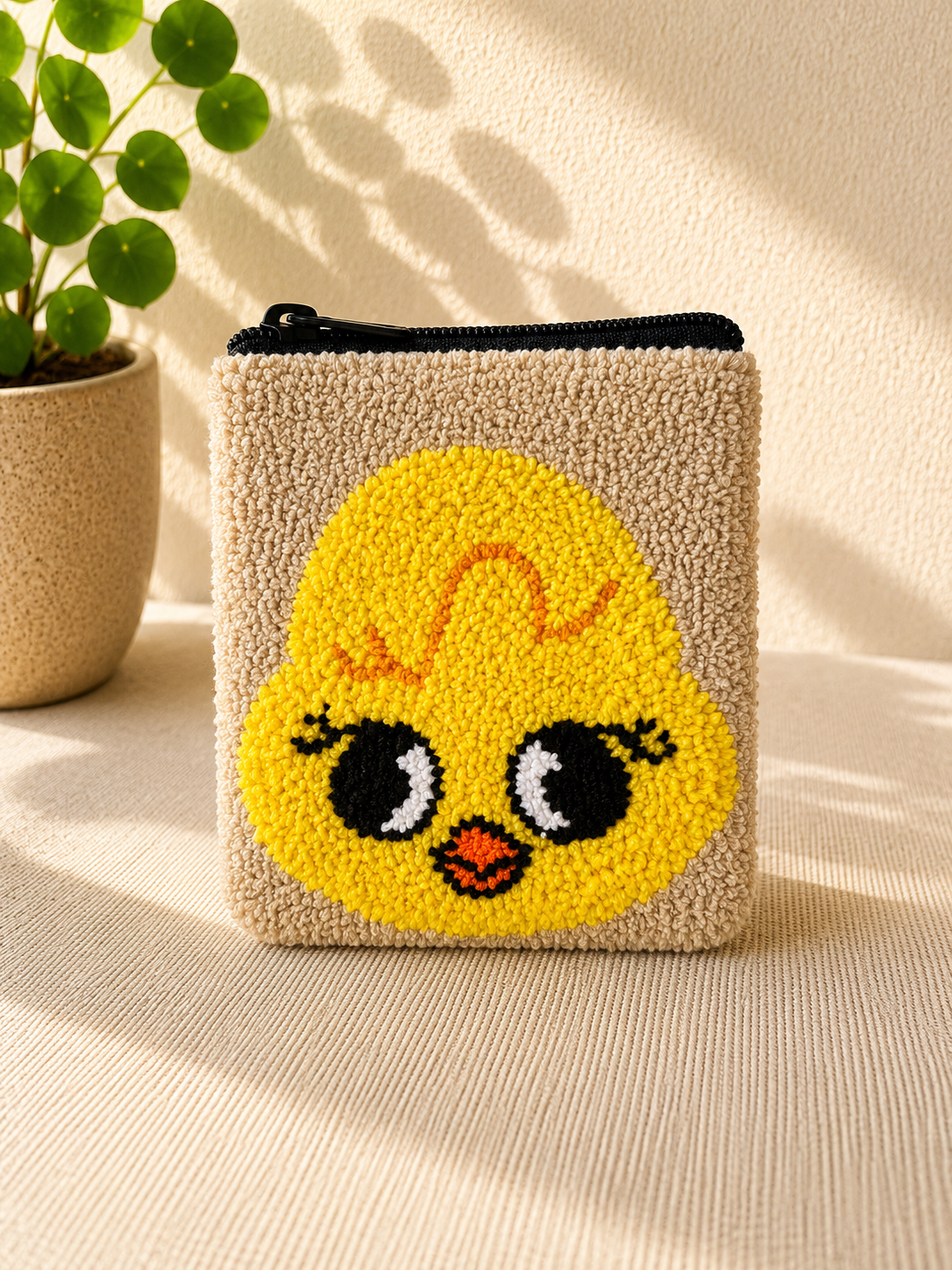 Handmade Farm Animal & Butterfly Tufted Coin Purse – Cute Zipper Pouch Collection, Artisan Plush Wallet