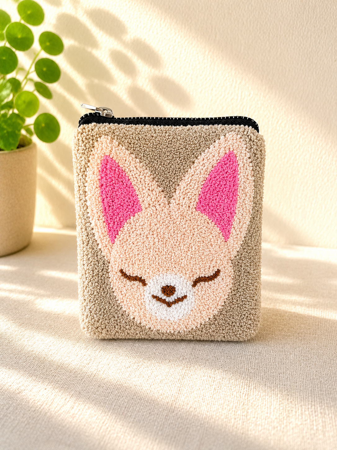 Handmade Farm Animal & Butterfly Tufted Coin Purse – Cute Zipper Pouch Collection, Artisan Plush Wallet