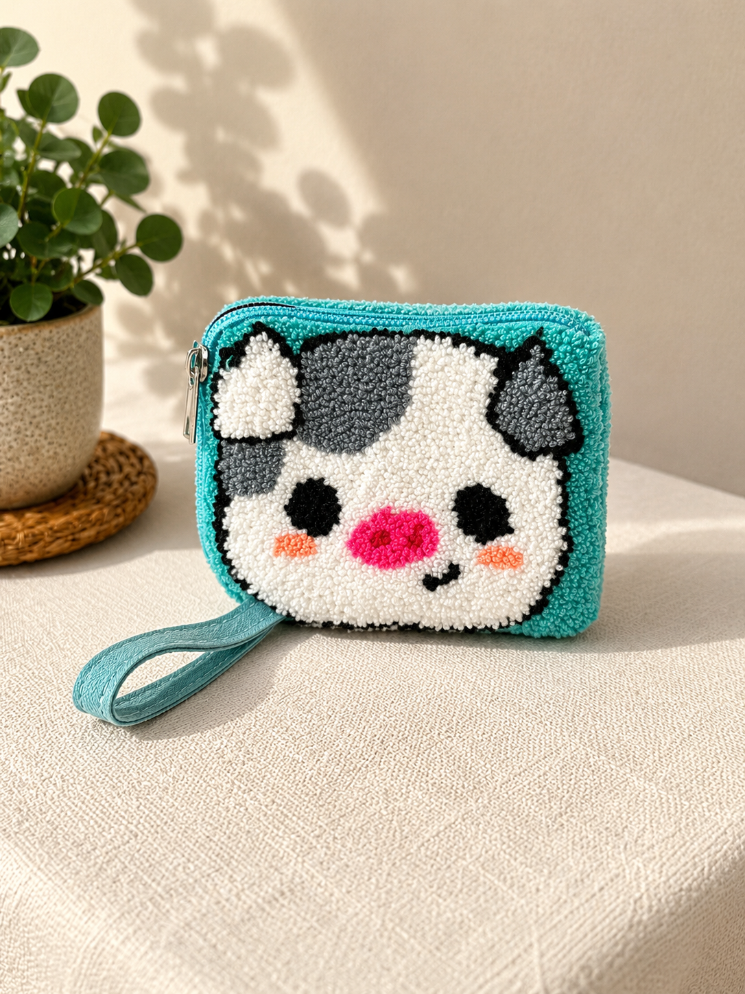Handmade Zoo Animal Figures SMALL Coin Purse Collection – Elephant, Panda, Penguin, Fox & Hippo Mini Zipper Wallets (Copy)