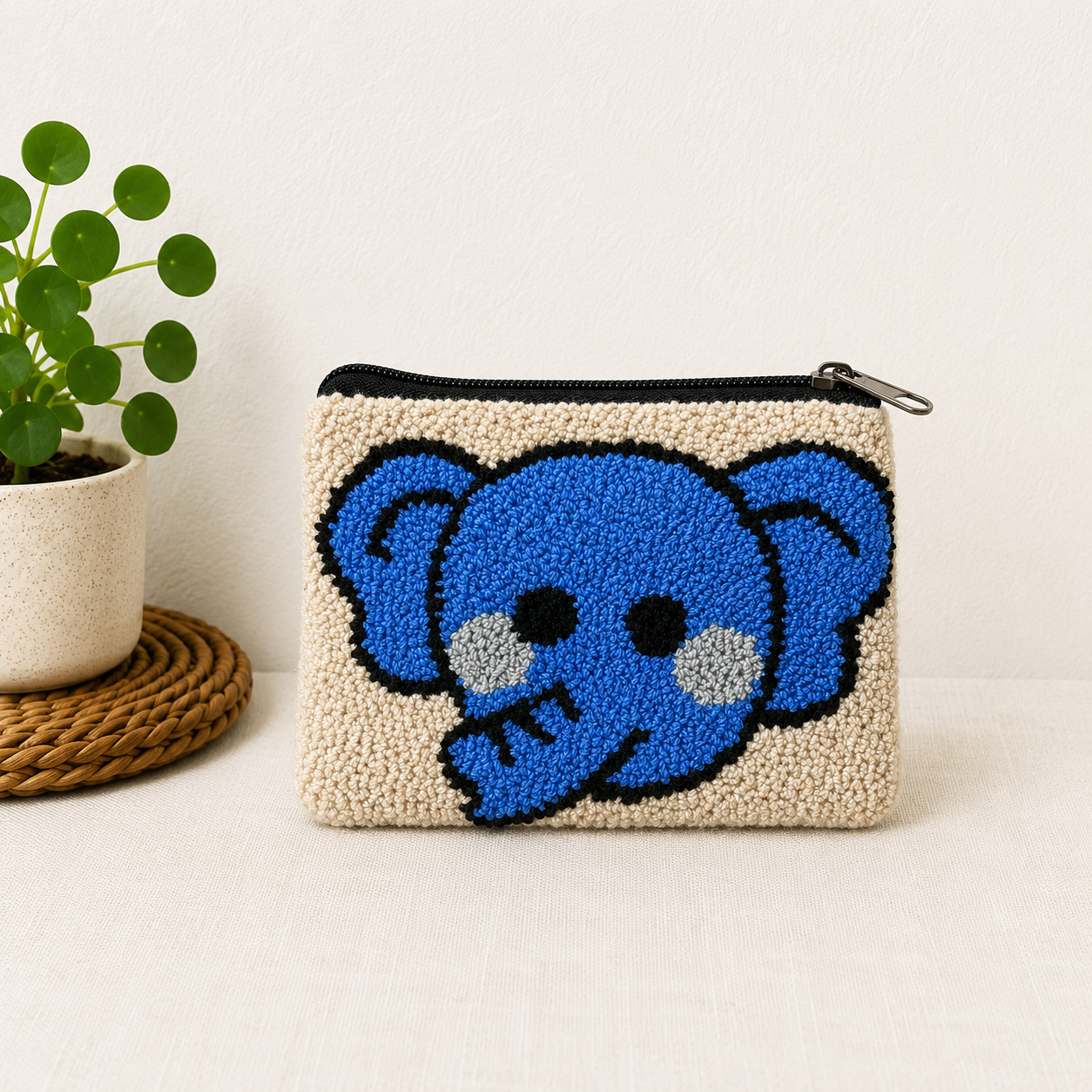 Handmade Zoo Animal Figures Coin Purse Collection – Elephant, Panda, Penguin, Fox & Hippo Mini Zipper Wallets