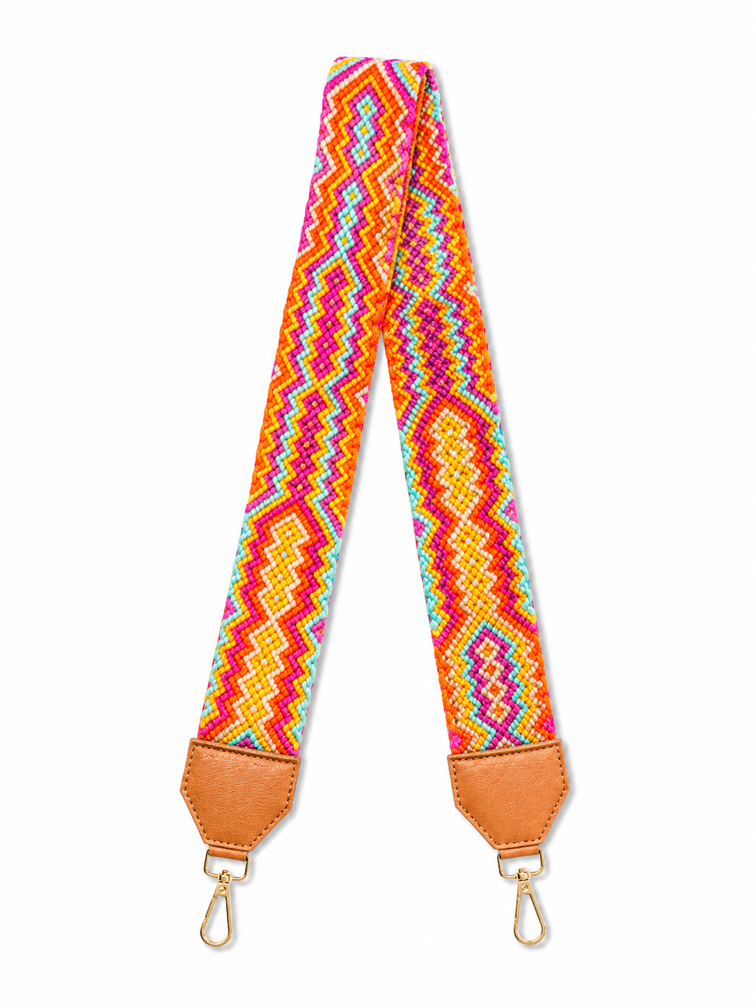 Handmade Wayuu Bag Strap – Crimson Heritage