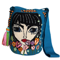 Wayuu Bag Handmade Teal – Boho Mochila Crossbody, Artisan Woven Bag