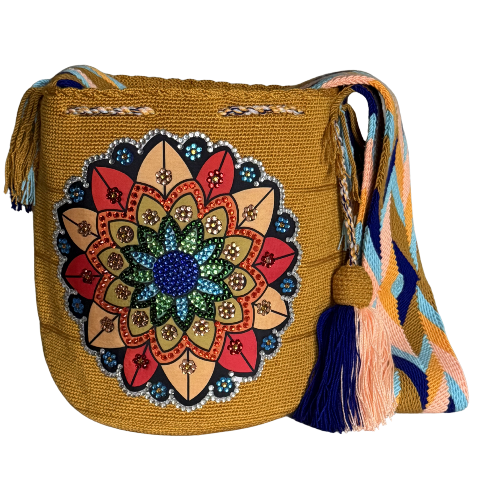 Handmade Wayuu Crossbody Bag – Color Bloom Bucket Bag