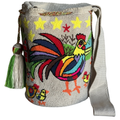 Handmade Rooster Wayuu Bag – Colorful Folk Art Crochet Crossbody Mochila