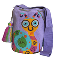 Handmade Wayuu Snail Bag – Lavender Mochila Crossbody, Colorful Artisan Animal Design