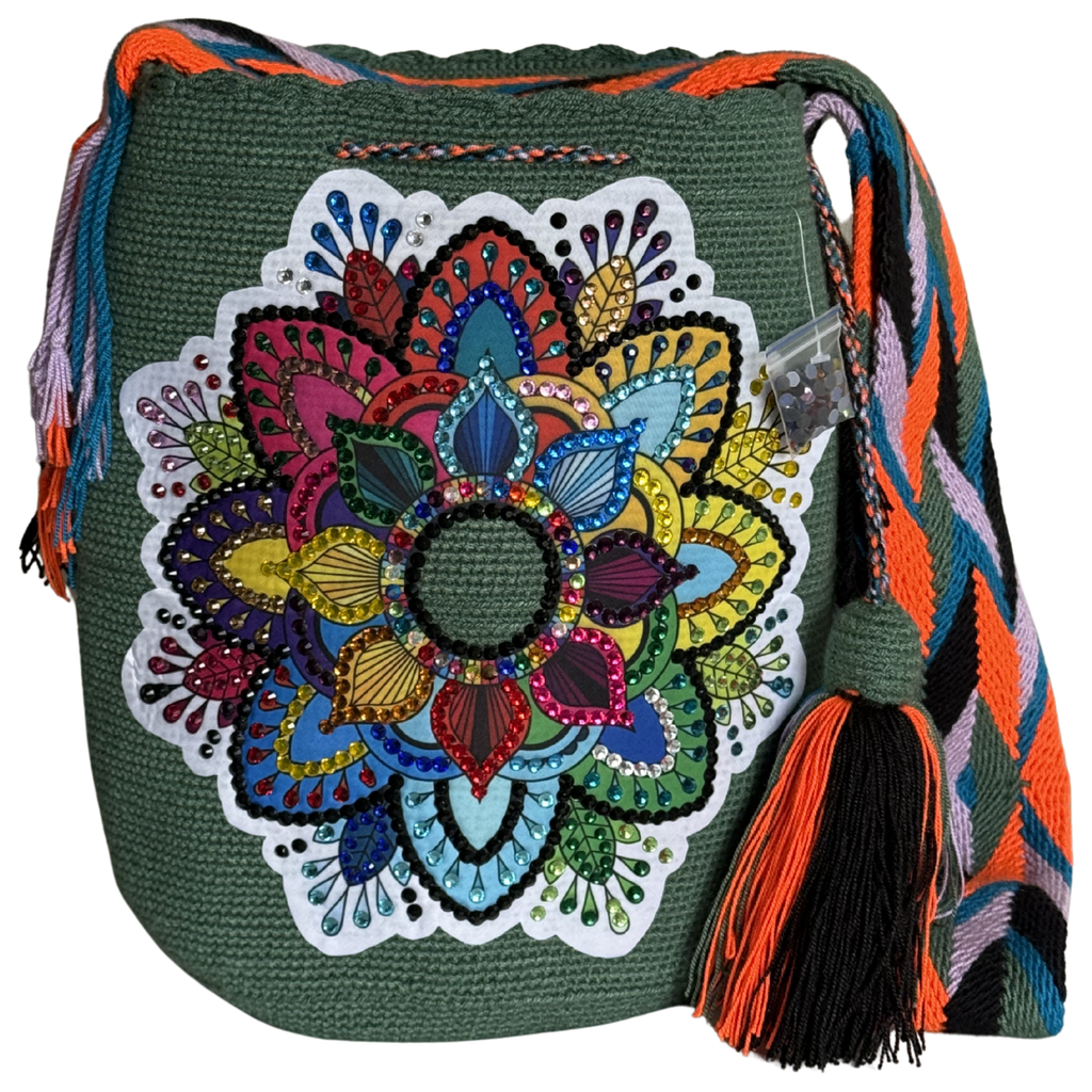Handmade Wayuu Crossbody Bag – Color Bloom Bucket Bag