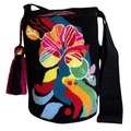 Handmade Tropical Bloom Wayuu Bucket Bag – Colorful Artisan Floral Crochet Crossbody