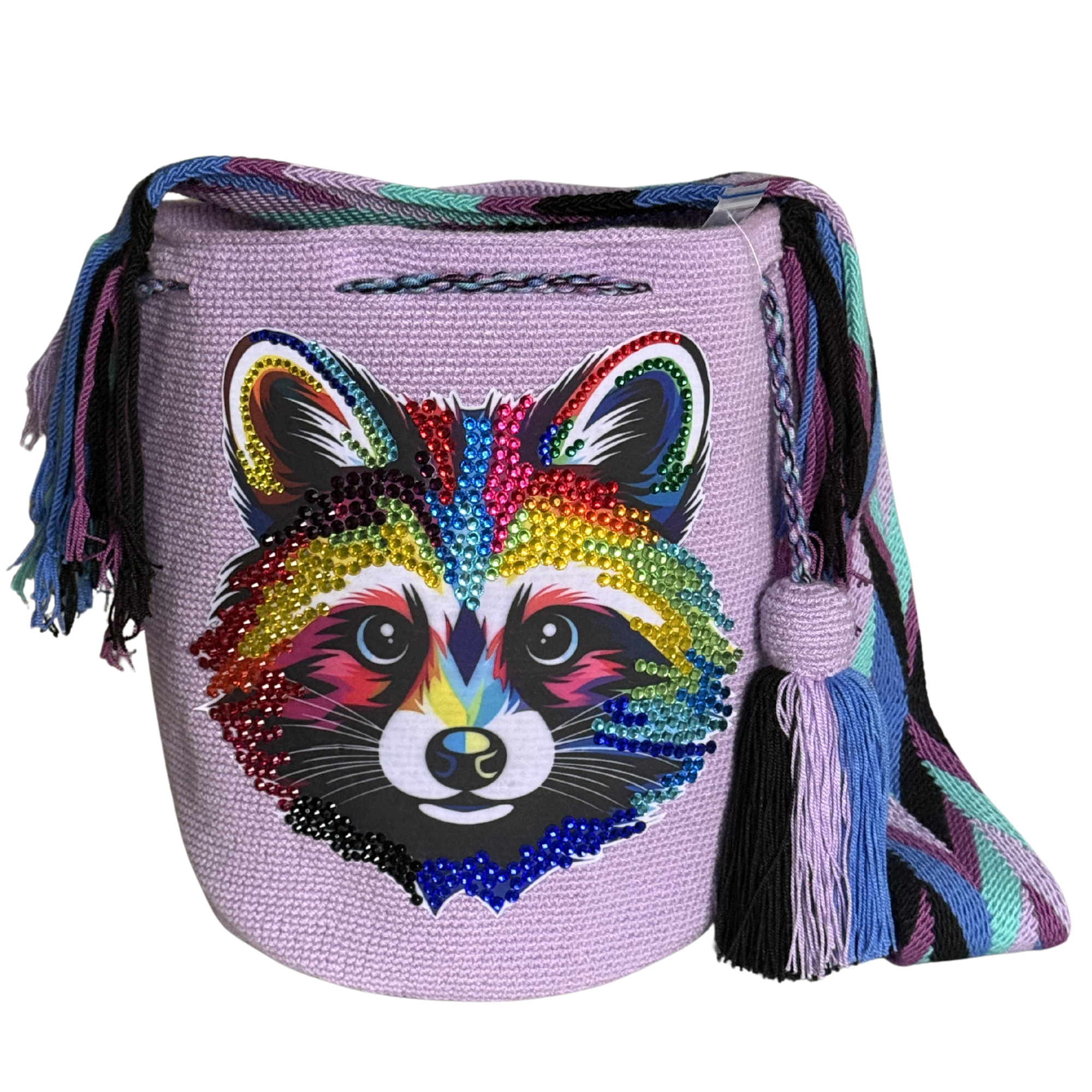 Handmade Wayuu Wildlife Collection Bag – Rhinestone Edition