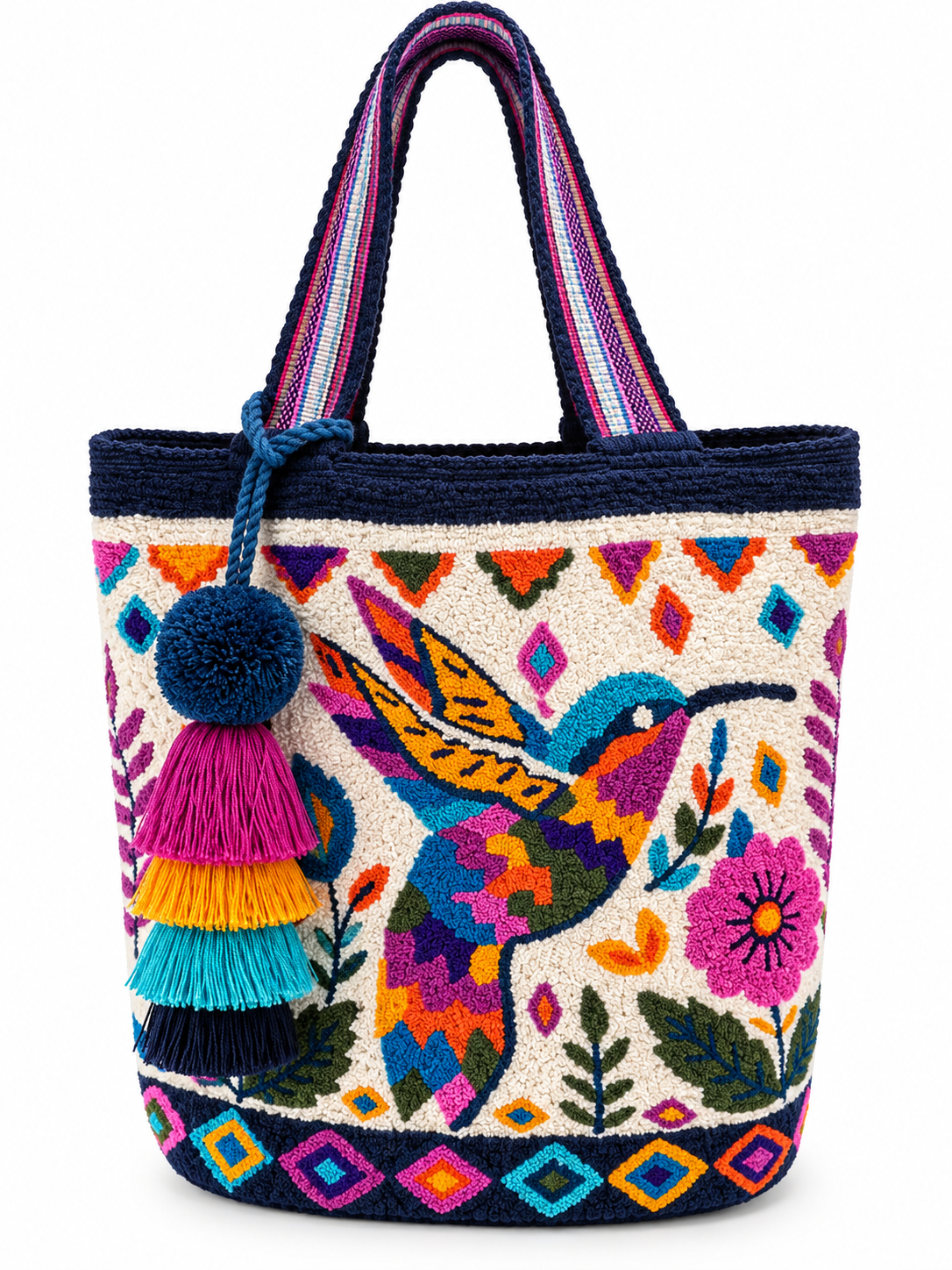 Hummingbird Garden Upholstered Mochilón Tote Bag