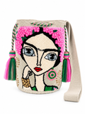 Frida Pink Garden Artisan Bucket Bag