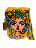 Handmade Wayuu Frida Bloom Mochila | Art Stories Collection