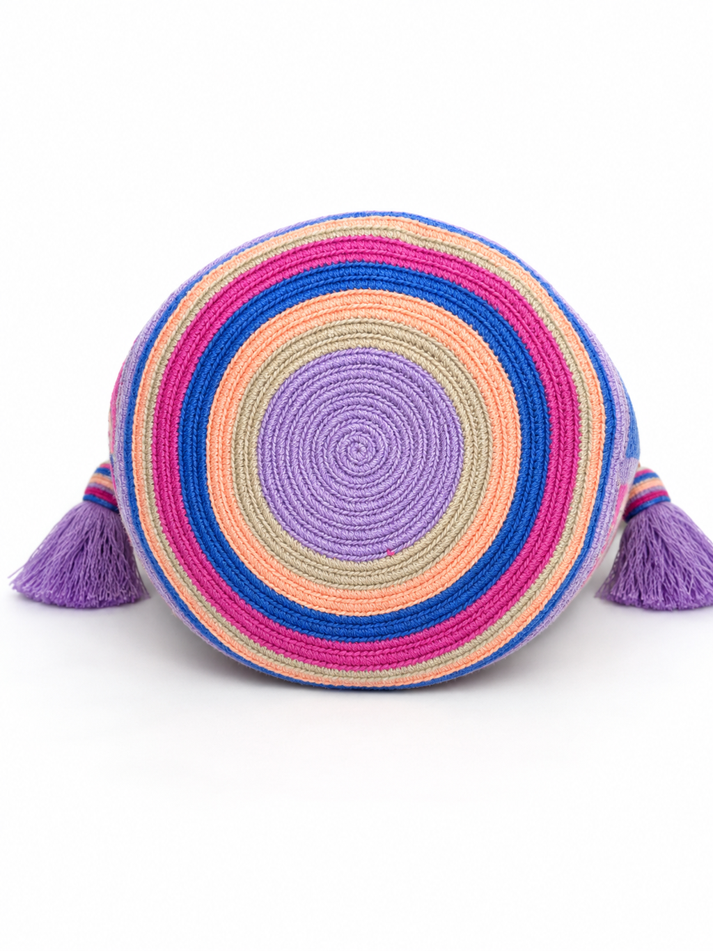 Handmade Wayuu Crossbody Bag – Geometric Crochet Bucket Bag, Colombian Artisan Shoulder Purse