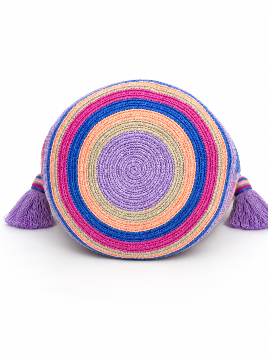 Handmade Wayuu Crossbody Bag – Geometric Crochet Bucket Bag, Colombian Artisan Shoulder Purse