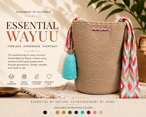 Essential Wayuu Mochila | Handmade Colombian Crossbody Bag