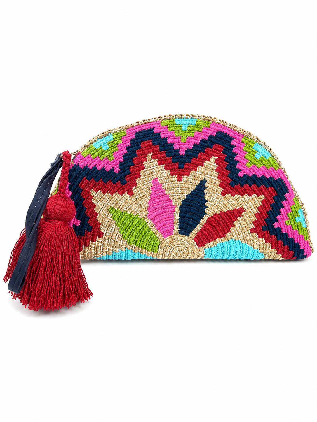 Wayuu Heritage Half-Moon Clutch